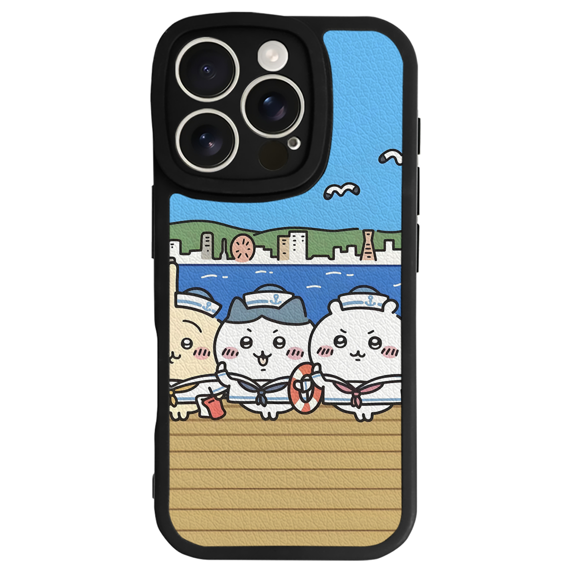 （画像用） ちいかわ Chii-kawa 【iPhone 16シリーズ対応】シリコンスマホケース（レザー調） 材質：シリコン